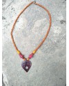 Alphabey's Dyed Buffalo Bone Melted Carving Necklace For Women Alphabey's Dyed Buffalo Bone Melted Carving Necklace For Women